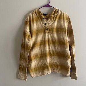 Patagonia striped organic cotton hoodie, size small